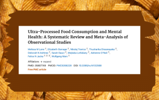 processed foods and your mental health